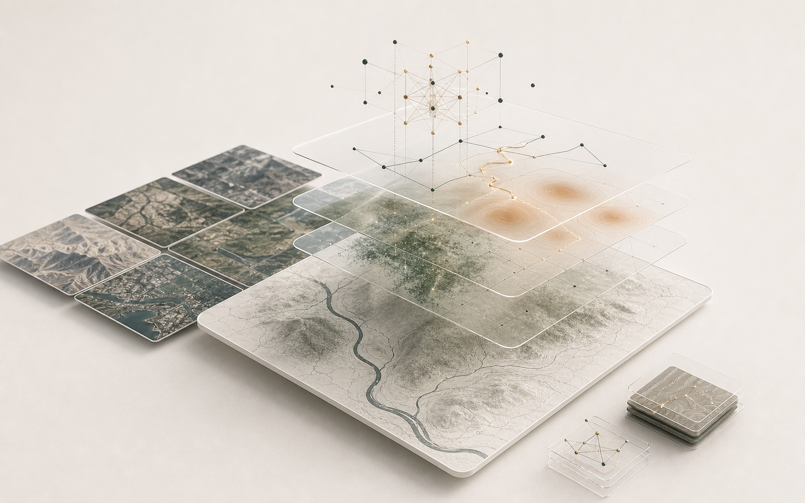 Spatial analysis visual for a geospatial intelligence AI agent